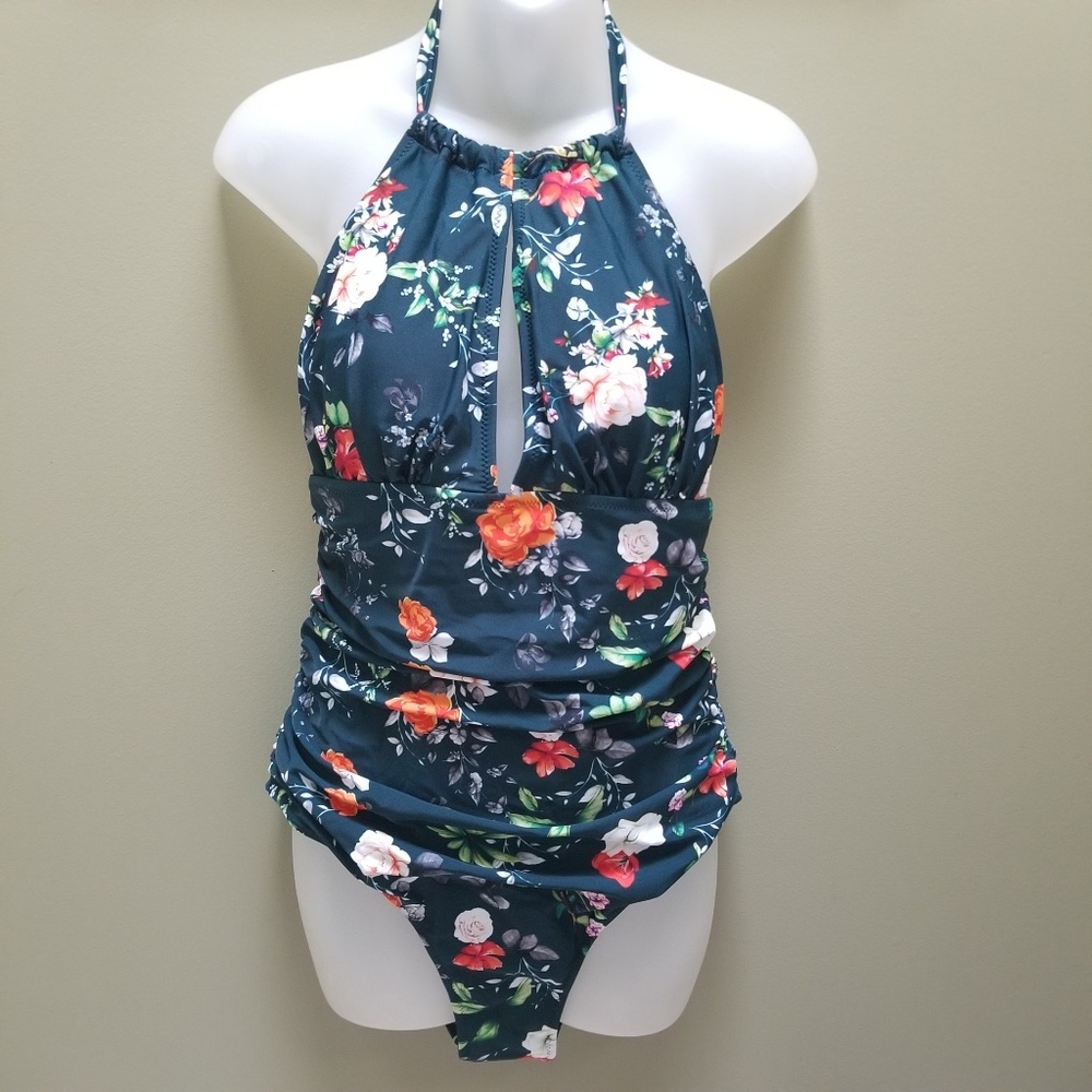 Cupshe Floral Swimsuit One Piece L *NWT*